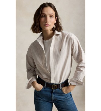 Polo Ralph Lauren Relaxed Fit Beige Oxford-Hemd aus Baumwolle