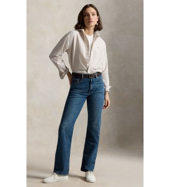 Polo Ralph Lauren Relaxed Fit Beige Oxford-Hemd aus Baumwolle
