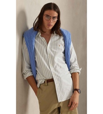 Polo Ralph Lauren Camicia oxford a righe Custom Fit bianco