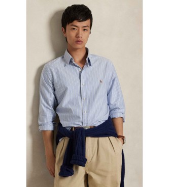 Polo Ralph Lauren Camisa oxford de rayas Custom Fit azul