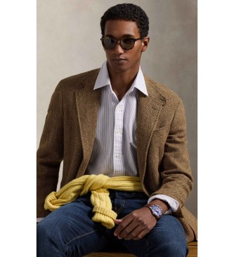 Polo Ralph Lauren Chemise oxford ray�e lilas Custom Fit