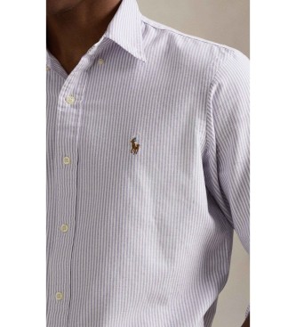 Polo Ralph Lauren Chemise oxford ray�e lilas Custom Fit