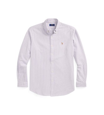 Polo Ralph Lauren Chemise oxford ray�e lilas Custom Fit