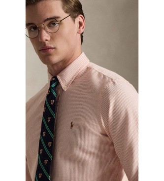 Polo Ralph Lauren Camisa oxford de rayas Custom Fit coral