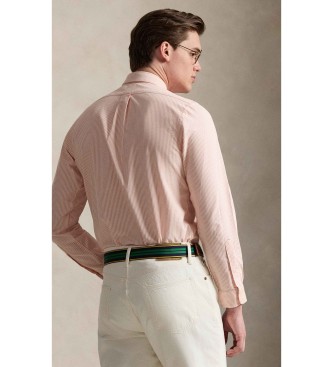 Polo Ralph Lauren Camisa oxford de rayas Custom Fit coral