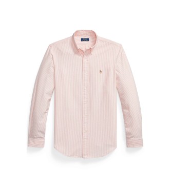 Polo Ralph Lauren Camisa oxford de rayas Custom Fit coral