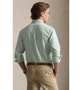 Polo Ralph Lauren Camisa oxford de rayas Custom Fit verde