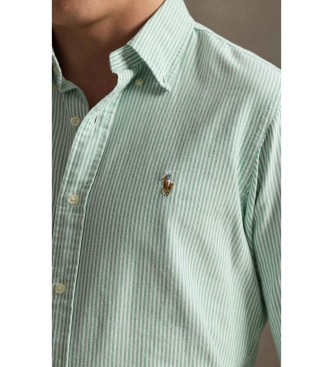 Polo Ralph Lauren Camisa oxford de rayas Custom Fit verde