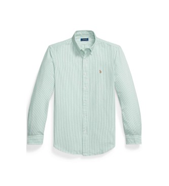 Polo Ralph Lauren Camisa oxford de rayas Custom Fit verde