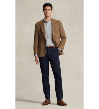 Polo Ralph Lauren Camisa Oxford de corte justo cinzenta