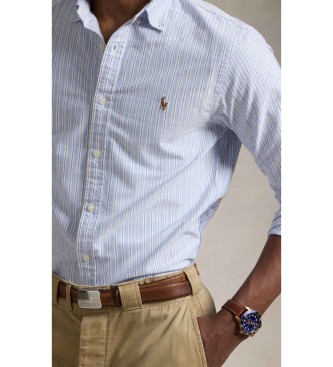 Polo Ralph Lauren Camisa oxford de corte justo azul