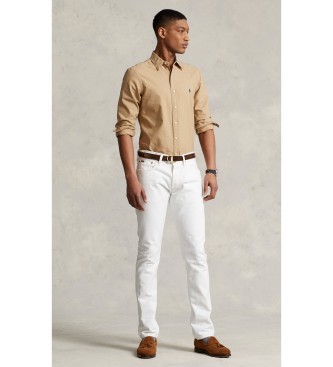 Polo Ralph Lauren Srajca oxford Slim Fit barvana v obla?ilu be?