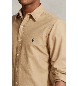 Polo Ralph Lauren Srajca oxford Slim Fit barvana v obla?ilu be?