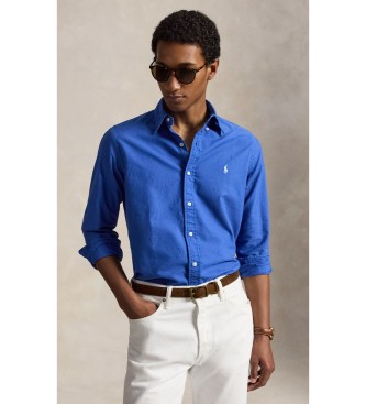 Polo Ralph Lauren Oxford-Hemd in Custom Fit, gefärbt, blau