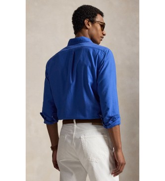 Polo Ralph Lauren Oxford-Hemd in Custom Fit, gefärbt, blau