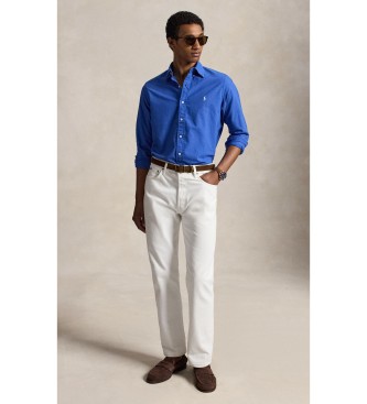 Polo Ralph Lauren Oxford-Hemd in Custom Fit, gefärbt, blau