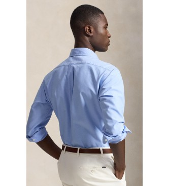 Polo Ralph Lauren Maßgeschneidertes Oxford-Hemd in Blau mit Pigmentfärbung