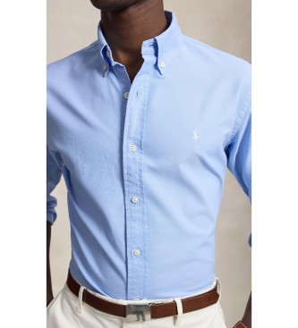 Polo Ralph Lauren Maßgeschneidertes Oxford-Hemd in Blau mit Pigmentfärbung
