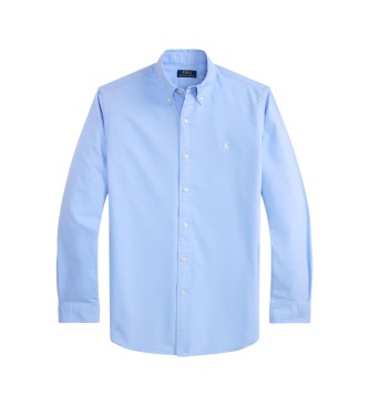 Polo Ralph Lauren Maßgeschneidertes Oxford-Hemd in Blau mit Pigmentfärbung
