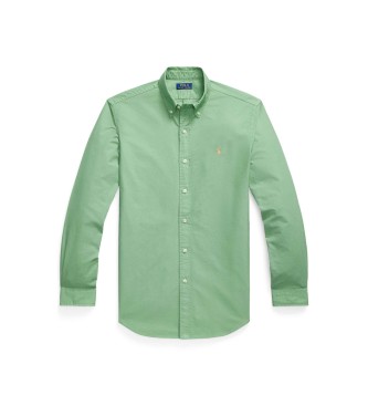Polo Ralph Lauren Groen, kledinggeverfd oxford overhemd