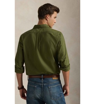 Polo Ralph Lauren Camisa oxford verde tingida � m�o