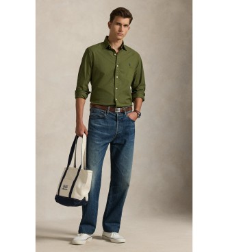 Polo Ralph Lauren Camisa oxford verde tingida � m�o
