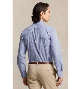 Polo Ralph Lauren Camicia in popeline elasticizzato blu slim fit