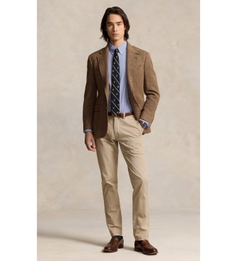 Polo Ralph Lauren Camicia in popeline elasticizzato blu slim fit