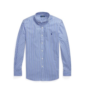 Polo Ralph Lauren Camicia in popeline elasticizzato blu slim fit