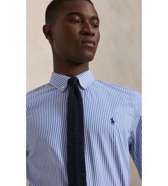 Polo Ralph Lauren Slim Fit Hemd aus blauer elastischer Popeline