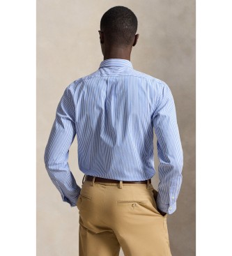 Polo Ralph Lauren Slim Fit Hemd aus blauer elastischer Popeline