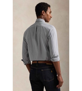 Polo Ralph Lauren Koszula o kroju slim fit z białej, granatowej popeliny ze stretchem