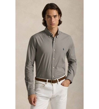 Polo Ralph Lauren Slim fit grey stretch poplin shirt