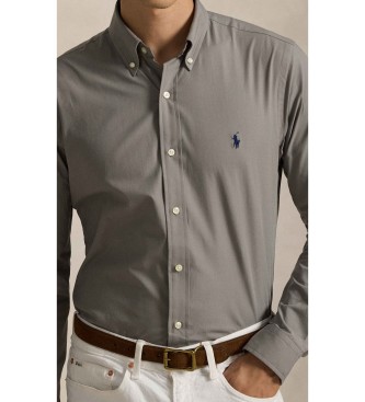 Polo Ralph Lauren Slim fit grey stretch poplin shirt