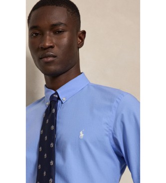 Polo Ralph Lauren Camisa Slim Fit de popelina elástica azul