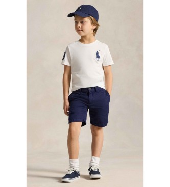 Polo Ralph Lauren Big Pony hvid strikket T-shirt i bomuld