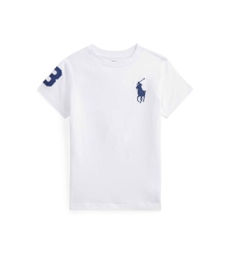 Polo Ralph Lauren Big Pony hvid strikket T-shirt i bomuld