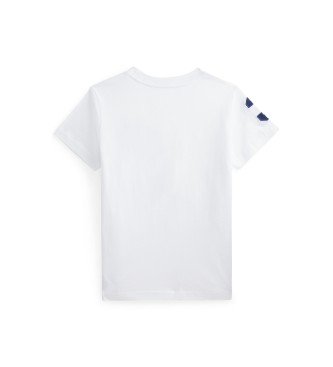 Polo Ralph Lauren Big Pony hvid strikket T-shirt i bomuld