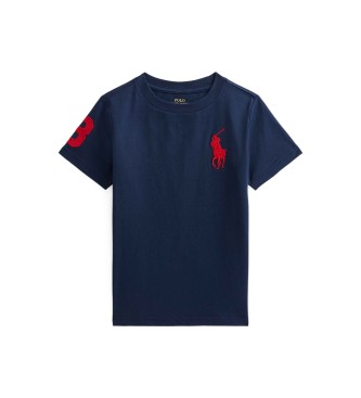 Polo Ralph Lauren Maglietta Big Pony in maglia di cotone blu navy