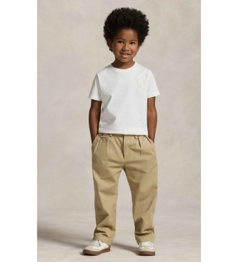 Polo Ralph Lauren Maglietta Big Pony in maglia di cotone bianco