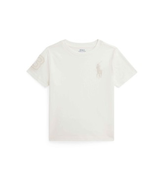 Polo Ralph Lauren Maglietta Big Pony in maglia di cotone bianco