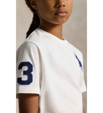 Polo Ralph Lauren Big Pony vit bomullsstickad T-shirt