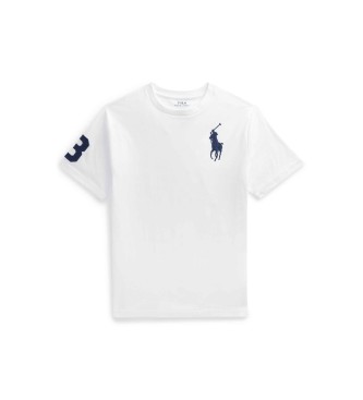 Polo Ralph Lauren Big Pony vit bomullsstickad T-shirt