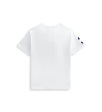 Polo Ralph Lauren Big Pony vit bomullsstickad T-shirt