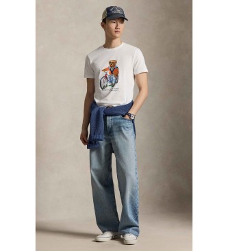 Polo Ralph Lauren T-Shirt Slim Fit personalizada com p�lo urso branco