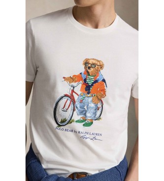 Polo Ralph Lauren T-Shirt Slim Fit personalizada com p�lo urso branco