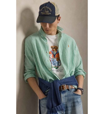 Polo Ralph Lauren T-Shirt Slim Fit personalizada com p�lo urso branco