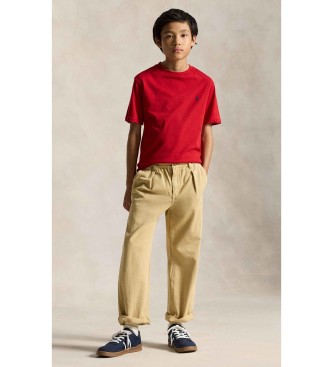 Polo Ralph Lauren Camiseta de algodón con cuello redondo rojo