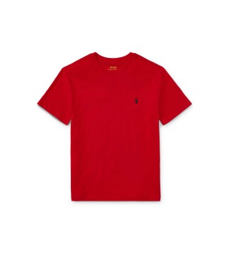Polo Ralph Lauren Camiseta de algodón con cuello redondo rojo