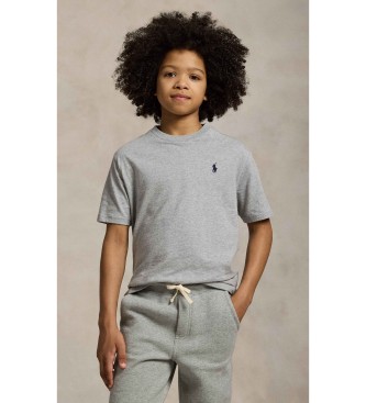 Polo Ralph Lauren Camiseta de algodón con cuello redondo gris